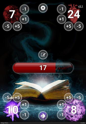 This app can track damage, base health value, channeling value, and spending resources.