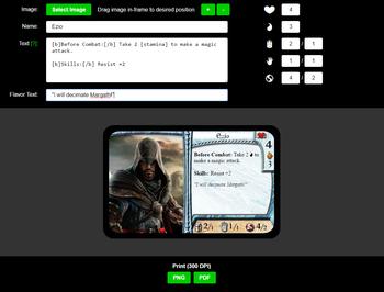 Fill in the top and watch your card form as you type!